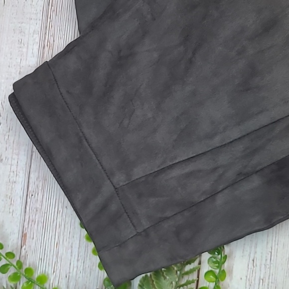 NWOT INC INTERNATIONAL CONCEPTS GRAY FAUX SUEDE SKINNY PANTS - Picture 2 of 13